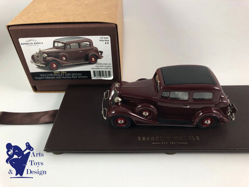 1/43 Brooklin BML 28x Chevrolet 2DR Sedan 1934 Aurora Maroon