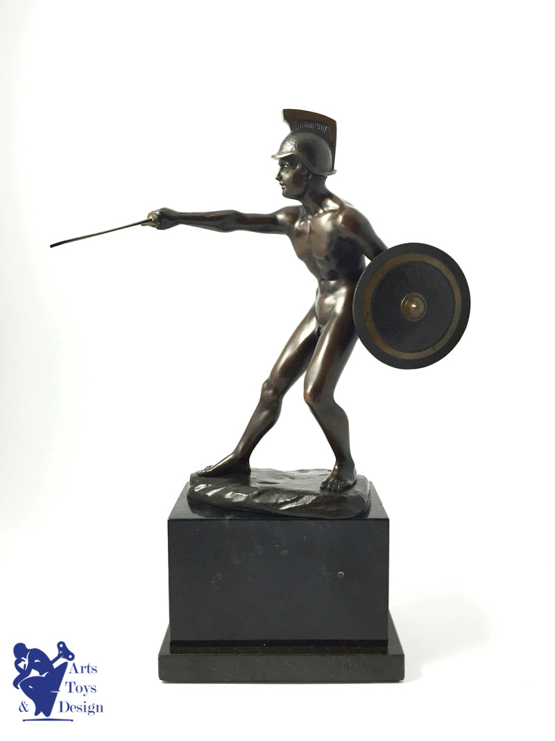 SPIRO SCHWALENBERG SCULPTURE BRONZE GLADIATEUR C.1898