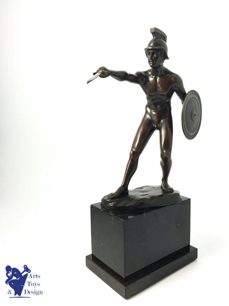 SPIRO SCHWALENBERG SCULPTURE BRONZE GLADIATEUR C.1898