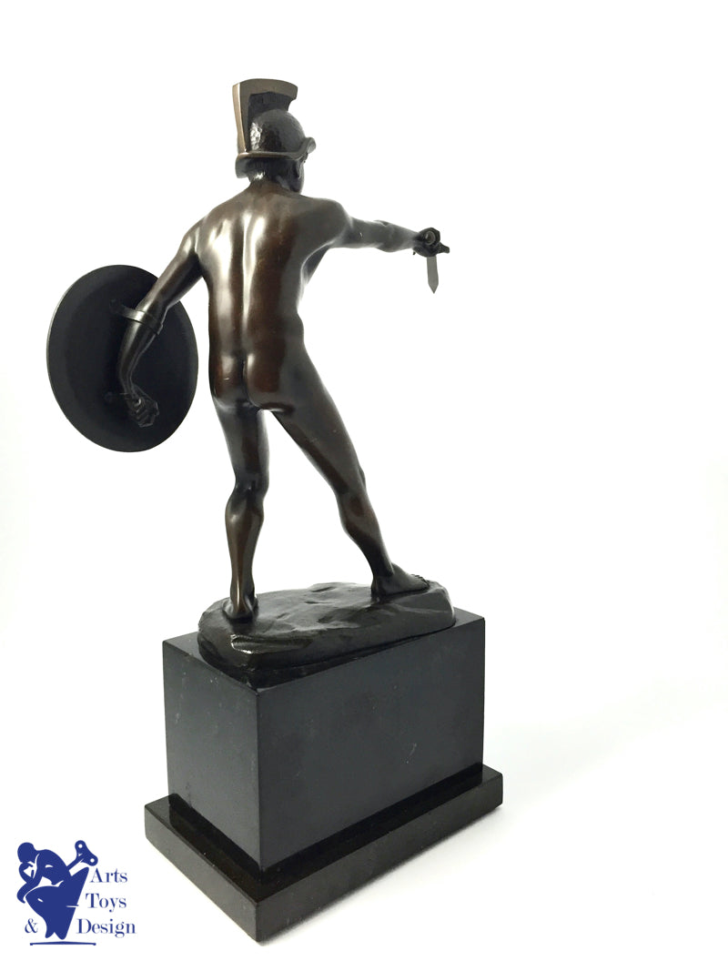 SPIRO SCHWALENBERG SCULPTURE BRONZE GLADIATEUR C.1898