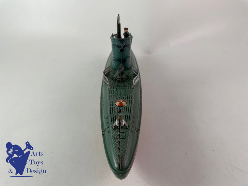 JOUET ANCIEN ARNOLD REF 2005 SOUS MARIN U BOAT MECANIQUE VERS 1937