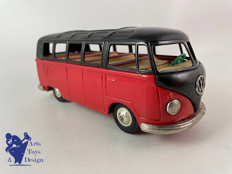 JOUET ANCIEN BANDAI CRAGSTAN VW COMBI MICRO BUS FRICTION VERS 1960 20CM