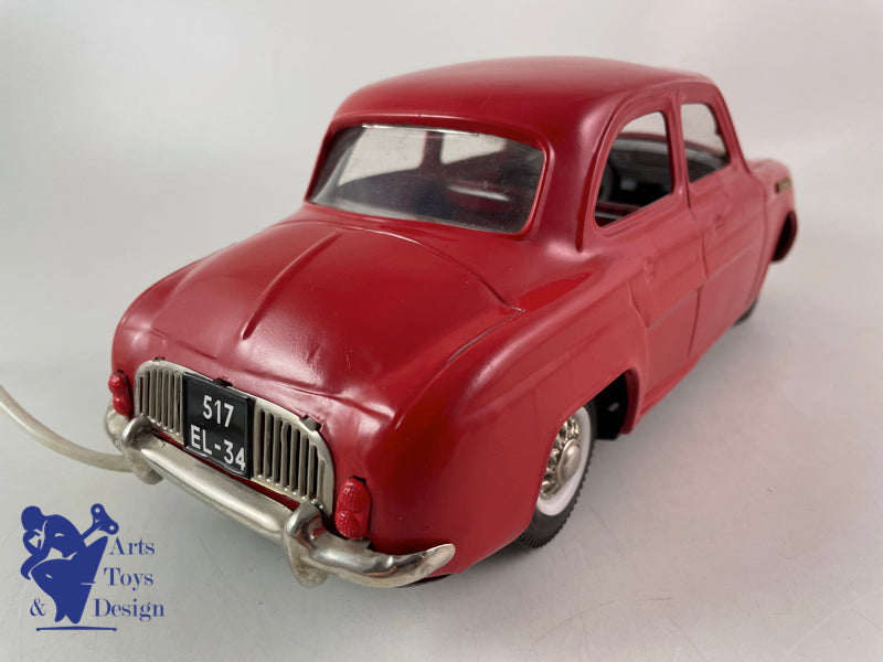 JOUET ANCIEN JOUSTRA REF 2811 RENAULT DAUPHINE ROUGE 30CM 1961