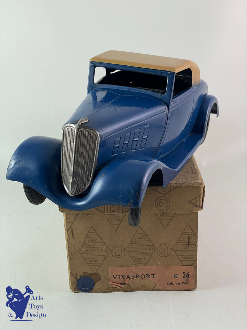CIJ voiture tôle renault cabriolet mécanique 23cm CIJ voiture tôle renault cabriolet mécanique 23cm