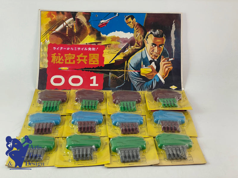 PIRATE JAPON JAMES BOND 001 12 BRIQUETS PISTOLET CARTON REVENDEUR