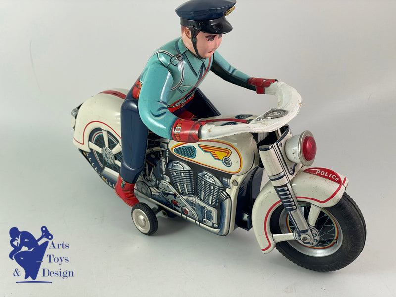 MODERN TOYS TM JAPON MOTO POLICE HIGHWAY PATROL 29CM C.1957